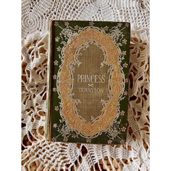 Antique Tennyson Poetry Book: The Princess, Ornate 1890s HM Caldwell Edition - Picture 1 of 6
